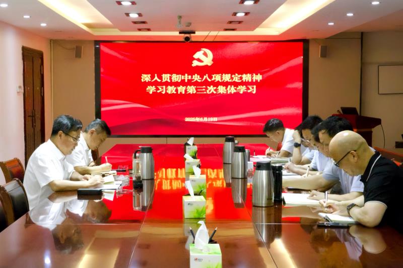 公司黨委中心組開展深入貫徹中央八項規定精神學習教育第三次集體學習